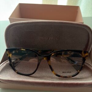 Miu Miu Tortoiseshell Frame Glasses